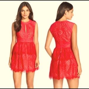 Red Micailia Lace